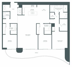 Brickell Flatiron Condos Floor Plans Penthouse 03