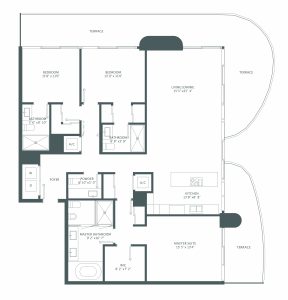 Brickell Flatiron Condos Floor Plans Penthouse 07